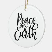 平和オン・アースモダンクリスチャン・クリスマスツリー セラミックオーナメント (左)