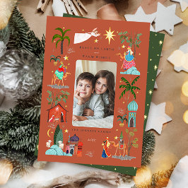 平和オン・アース三賢者のクリスマス自然 シーズンカード