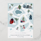 平和オン・アース地図のストーリーイラストレーション 箔シーズンカード (正面)