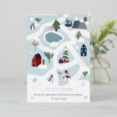 平和オン・アース地図のストーリーイラストレーション 箔シーズンカード (立ち正面)