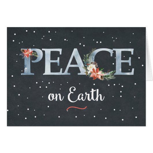 平和オン・アース・クリスマスポインセチア・オン・ブラック (正面横)