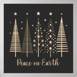 平和オン・アース・クリスマス・ミニマリスト ポスター