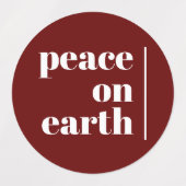 平和オン・アース・クリスマス・ミニマリスト ラベル (デザイン1)