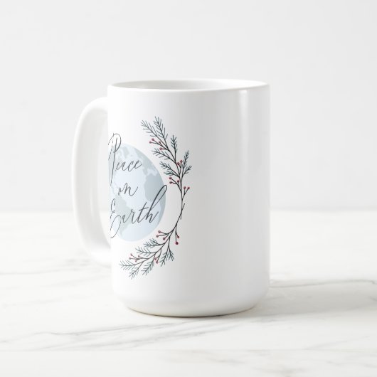 平和オン・アース・マグ コーヒーマグカップ (正面左)