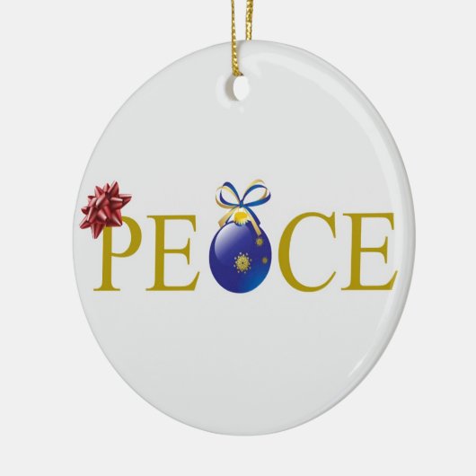 平和オーナメントのクリスマス セラミックオーナメント (左)