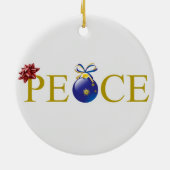 平和オーナメントのクリスマス セラミックオーナメント (裏面)
