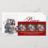 平和カスタムクリスマスフォトカード シーズンカード (正面/裏面)