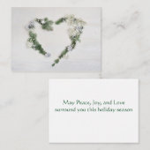 平和カスタム、喜び、愛のハート ノートカード (正面/裏面)