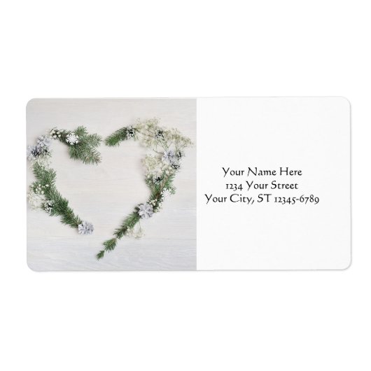 平和カスタム、喜び、愛のハート ラベル (正面)