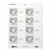 平和カスタム、喜び、愛のハート ラベル (フルシート)