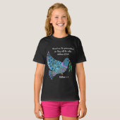 平和カラフルに関する聖句を書く(マタイ5:9) Tシャツ (正面フル)