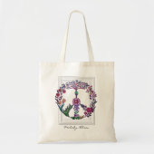 平和カラフルフローラかわいいボホヒッピー卸売 トートバッグ (正面)