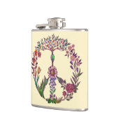 平和カラフルフローラかわいいボホヒッピー卸売 フラスク (左)