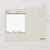 平和カラフルフローラかわいいボホヒッピー卸売 ポストカード (裏面)