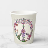 平和カラフルフローラかわいいボホヒッピー卸売 紙コップ (正面)