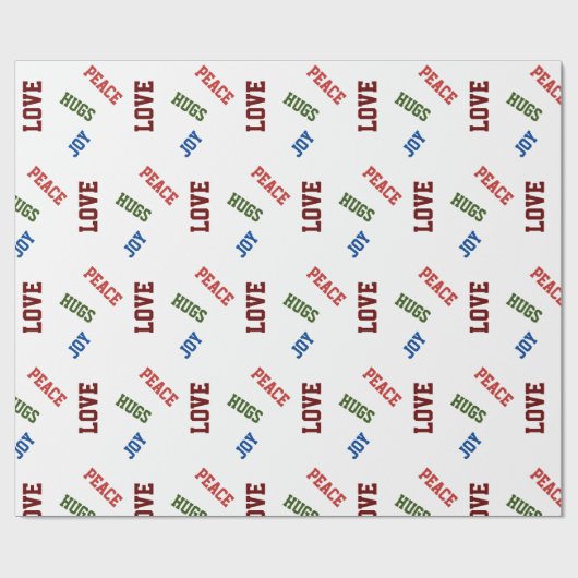 平和カラフル愛と喜びシンプルのクリモダンスマス ラッピングペーパー (フラット)