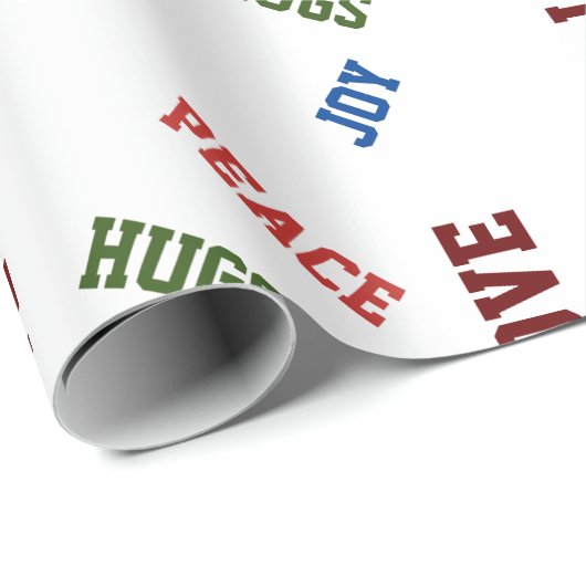 平和カラフル愛と喜びシンプルのクリモダンスマス ラッピングペーパー (ロールコーナー)