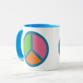 平和カラフル標識マグ マグカップ (正面左)