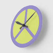平和カラフル標識壁時計 ラウンド壁時計 (傾斜)