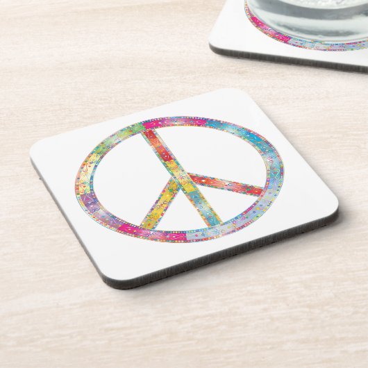 平和カラフル標識 コースター (左側)