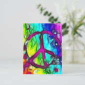 平和カラフル標識 ポストカード (スタンド正面)