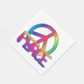 平和カラフル記号ナプキン スタンダードランチョンナプキン (角)