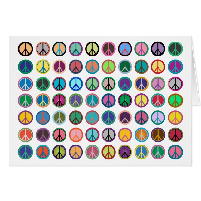 平和カラフル記号 (正面横)