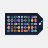 平和カラフル記号 ギフトタグ (正面(横))