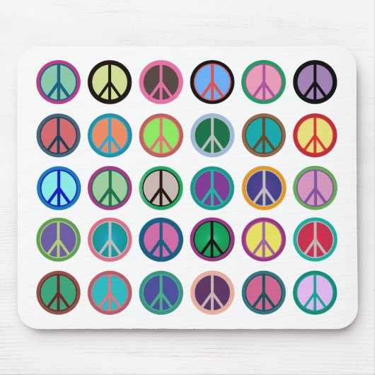 平和カラフル記号 マウスパッド (正面)
