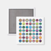 平和カラフル記号 マグネット (正面/裏面)