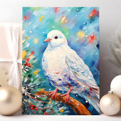 平和カラフル鳩クリスマス シーズンカード