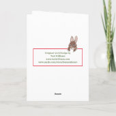 平和キツネバニーウィンターフレンズ自然クリスマス シーズンカード (裏面)