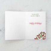 平和キツネバニーウィンターフレンズ自然クリスマス シーズンカード (内部)