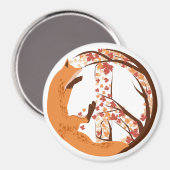 平和キツネ マグネット (正面/裏面)