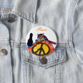 平和ギター猫ボタンPin 缶バッジ (インサイチュ)