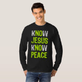 平和クリスチャンの宗教愛好家を知っているイエス Tシャツ (正面フル)