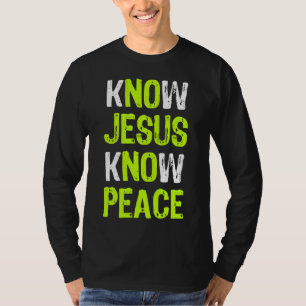 平和クリスチャンの宗教愛好家を知っているイエス Tシャツ