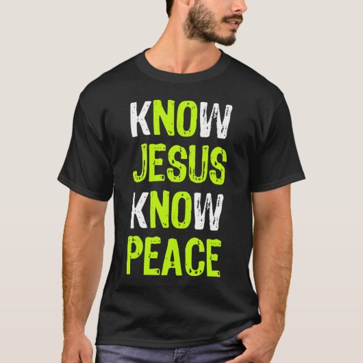 平和クリスチャンの宗教愛好家を知っているイエス Tシャツ (正面)