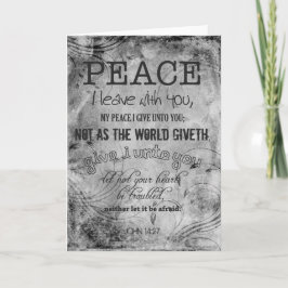 平和クリスチャンは14:27ジョンの感謝していしています サンキューカード