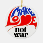 平和クリスマスに愛を捧げる セラミックオーナメント (正面)