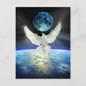 平和クリスマスの鳩の地球の平和 ポストカード (正面)