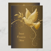 平和クリスマスの鳩 招待状 (正面/裏面)