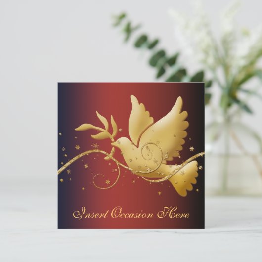 平和クリスマスの鳩 招待状 (スタンド正面)