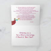 平和クリスマスカードの天使 シーズンカード (内部)