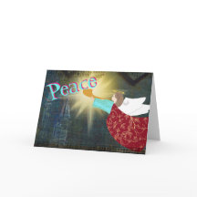 平和クリスマスカードの天使