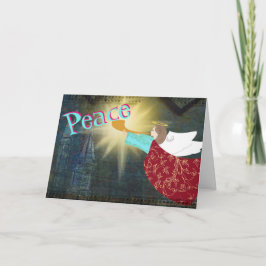 平和クリスマスカードの天使 シーズンカード