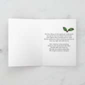 平和クリスマスカードの鳩 シーズンカード (内部)