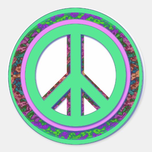 平和クールステッカー ラウンドシール (正面)