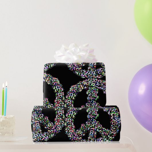 平和クール記号のラッピング紙 ラッピングペーパー (パーティーギフト)