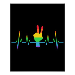 平和ゲイハートビートLGBT ポスター
